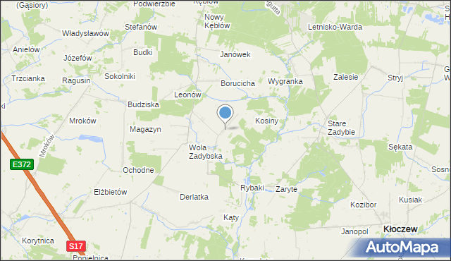 mapa Wola Zadybska-Kolonia, Wola Zadybska-Kolonia na mapie Targeo